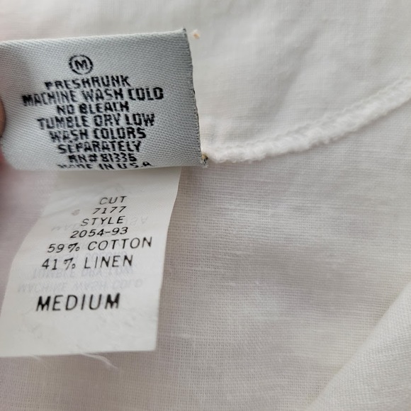 White Button-Up Women's Blouse - Picture 6 of 7